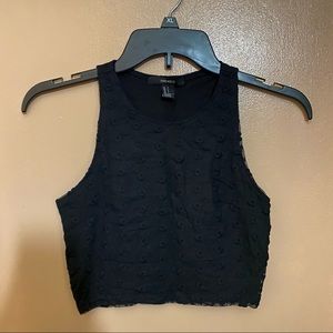 Black Crop Tank Top